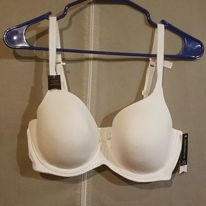 All white cotton full coverage bra